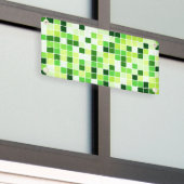 Schwimmbecken, grüne Mosaikfliesen, geometrisches  Banner (Äußeres Gebäude)