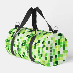 Schwimmbecken, grüne Mosaikfliesen, geometrisches  Duffle Bag