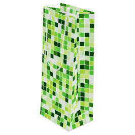 Schwimmbecken, grüne Mosaikfliesen, geometrisches  Geschenktüte Für Weinflaschen