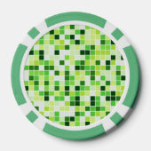 Schwimmbecken, grüne Mosaikfliesen, geometrisches Pokerchips (Rückseite)