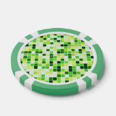 Schwimmbecken, grüne Mosaikfliesen, geometrisches Pokerchips (Einzeln)