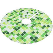 Schwimmbecken, grüne Mosaikfliesen, geometrisches  Polyester Weihnachtsbaumdecke (Schrägansicht)