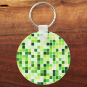 Schwimmbecken, grüne Mosaikfliesen, geometrisches Schlüsselanhänger (Vorderseite)