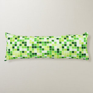 Schwimmbecken, grüne Mosaikfliesen, geometrisches  Seitenschläferkissen