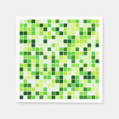 Schwimmbecken, grüne Mosaikfliesen, geometrisches  Serviette (Vorderseite)