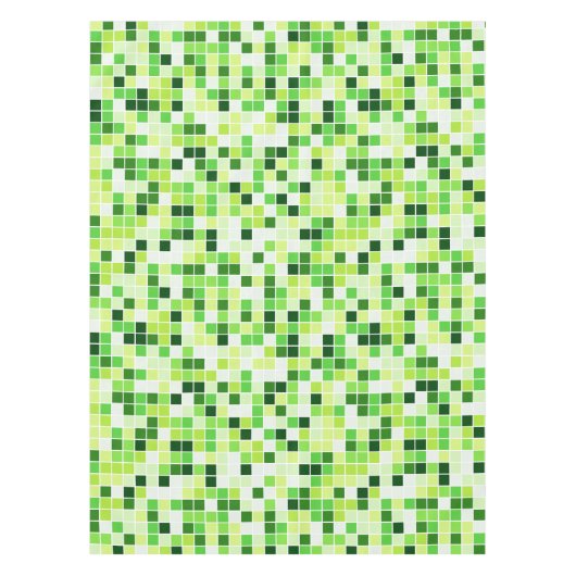 Schwimmbecken, grüne Mosaikfliesen, geometrisches  Tischdecke (Vorderseite)