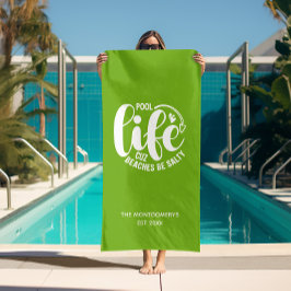 Schwimmbeckenlebenslängen grün strandtuch