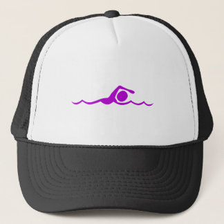 Schwimmbild: Lila Truckerkappe