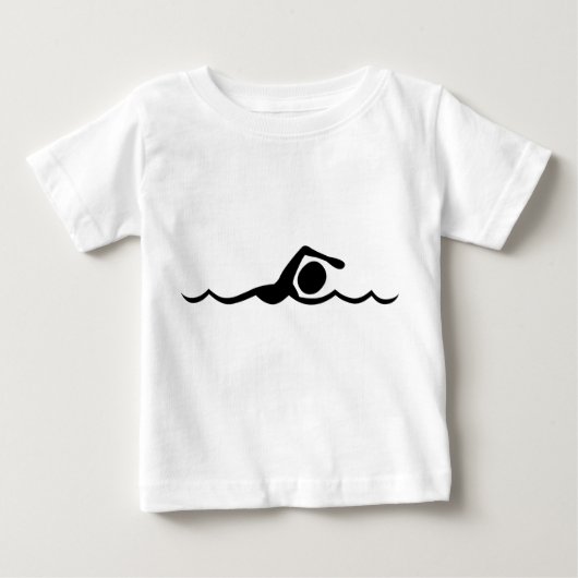 Schwimmbild: Schwarz Baby T-shirt (Vorderseite)