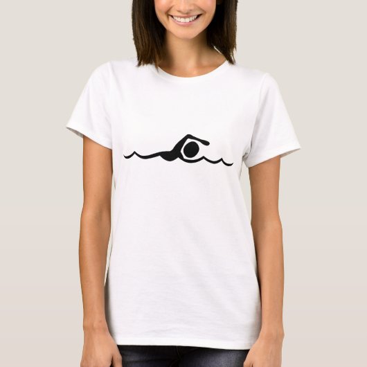 Schwimmbild: Schwarz T-Shirt (Vorderseite)
