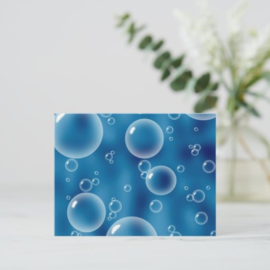 Schwimmblasen Postkarte (Stehend Vorderseite)