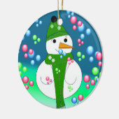 Schwimmblasen Snowman Keramik Ornament (Links)