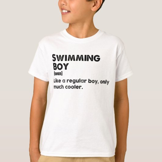 Schwimmboy Funny Definition Schwimmer T-Shirt (Vorderseite)