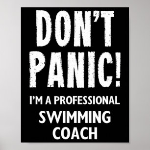 Schwimmcoach-Design für Schwimmteam-Schwimmer-Lehr Poster