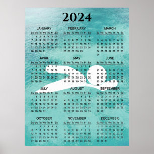 Schwimmdesign 2024 Kalenderposter Poster