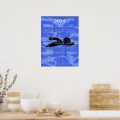 Schwimmdesign-Kalenderposter 2024 Poster (Küche)