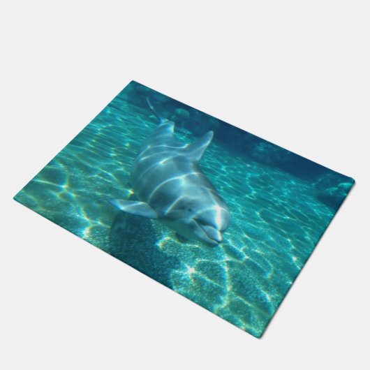 Schwimmdolphin Fußmatte (Schrägansicht)