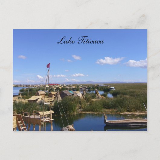 Schwimmdorf Titicaca Postkarte (Vorderseite)