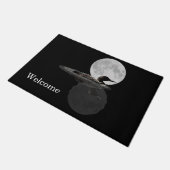 Schwimme in der Mondlichttür matt Fußmatte (Schrägansicht)