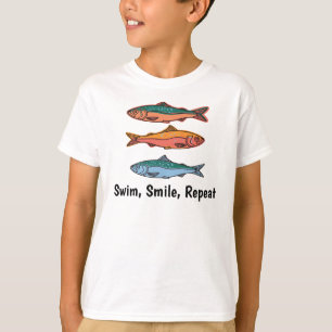 schwimme, lächle, wiederhole, Tuna Kids T-Shirt