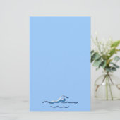 SCHWIMMEN 2 Briefpapier (Stehend Vorderseite)