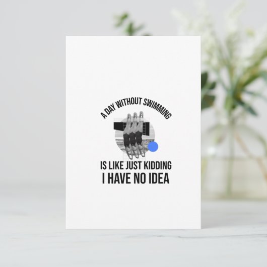 SCHWIMMEN (5) DANKESKARTE (Stehend Vorderseite)