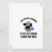 SCHWIMMEN (5) DANKESKARTE (Vorne/Hinten)