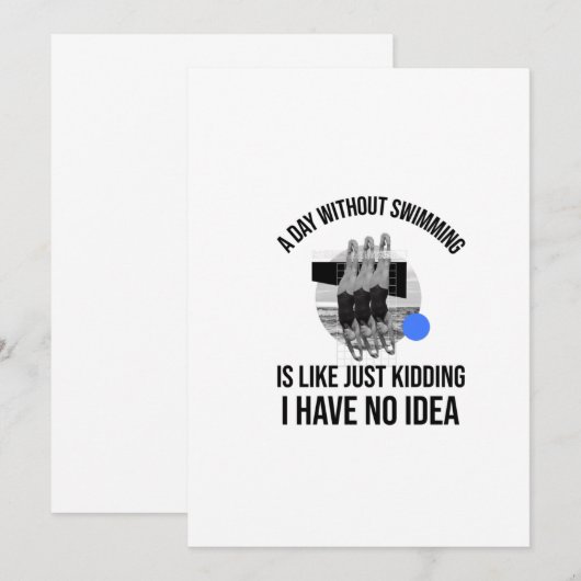 SCHWIMMEN (5) DANKESKARTE (Vorne/Hinten)