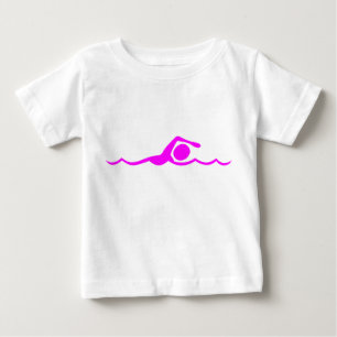 Schwimmen Abbildung: Magenta Baby T-shirt