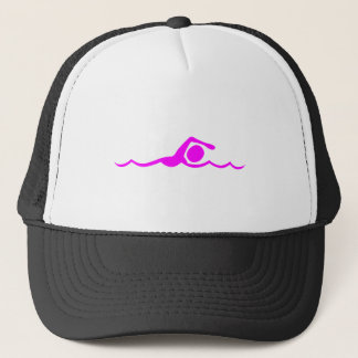 Schwimmen Abbildung: Magenta Truckerkappe