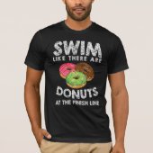 Schwimmen, als gäbe es Donuts an der finnischen Li T-Shirt (Vorderseite)