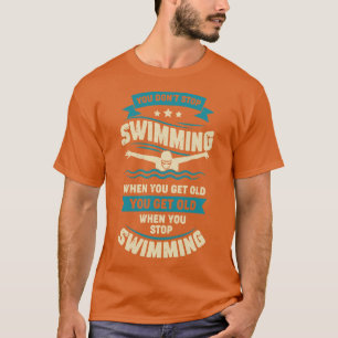 Schwimmen Alter Schwimmer Großvater Geschenk T-Shirt