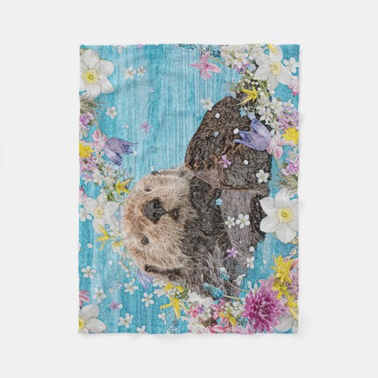 Schwimmen bei Blume Fleecedecke (Vorderseite)