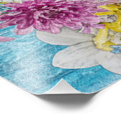 Schwimmen bei Blume Fotodruck (Ecke)