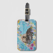 Schwimmen bei Blume Gepäckanhänger (Vorderseite Vertikal)