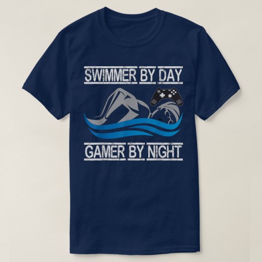 Schwimmen bei Day Gamer by Night T-Shirt (Design vorne)