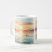 Schwimmen bei Sonnenuntergang Kaffeetasse (Vorderseite Links)