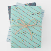 Schwimmen bis Papierblätter gewinnen Geschenkpapier Set (Beispiel)