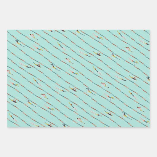 Schwimmen bis Papierblätter gewinnen Geschenkpapier Set (Vorderseite)