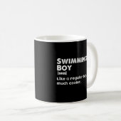 Schwimmen Boy Funny Definition Siwman Kaffeetasse (VorderseiteRechts)