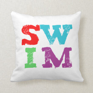 SCHWIMMEN-Buchstaben Kissen