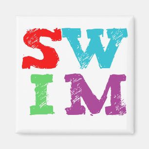SCHWIMMEN-Buchstaben Magnet