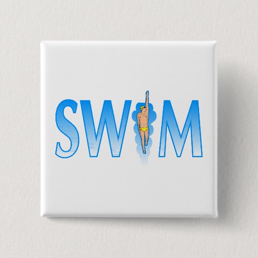 Schwimmen Button (Vorderseite)