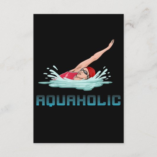 Schwimmen Cap Goggles Schwimmen Liebe Funny Swimme Begleitkarte (Vorderseite)