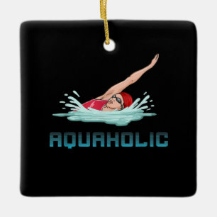 Schwimmen Cap Goggles Schwimmen Liebe Funny Swimme Keramikornament