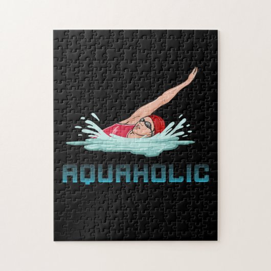 Schwimmen Cap Goggles Schwimmen Liebe Funny Swimme Puzzle (Vertikal)