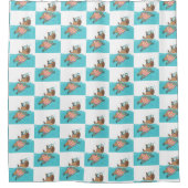 Schwimmen Capybara Vorhang | Funny Animal Bad (Vorderseite)