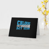 Schwimmen Chlor läuft durch meine Venen Karte (Gelbe Blume)