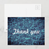 Schwimmen Danke Pool Wasser Muster Cool Postkarte (Vorne/Hinten)