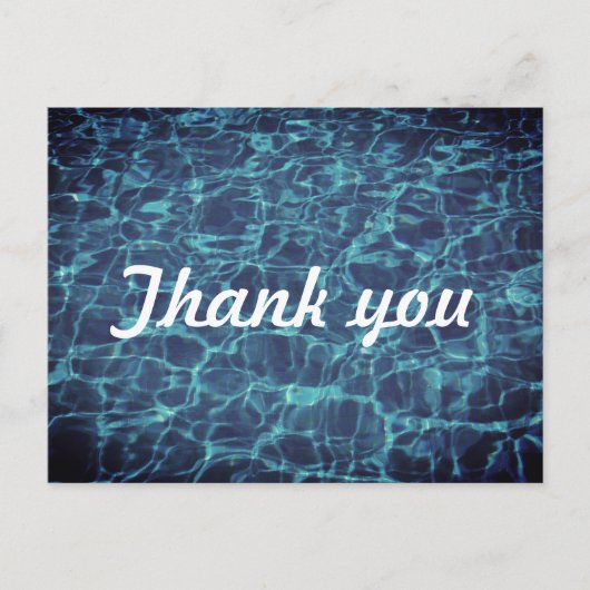 Schwimmen Danke Pool Wasser Muster Cool Postkarte (Vorderseite)
